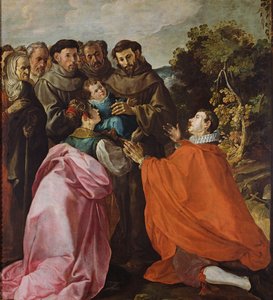 Helbredelse af Sankt Bonaventure af Frans af Assisi, ca. 1628
