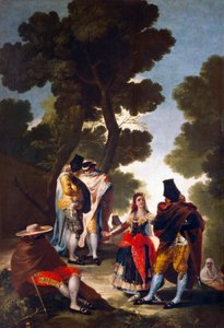 En Sten og Galanter af Francisco de Goya