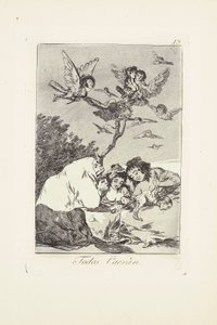 Alle vil falde (Todos Caeràn) Plade 19 fra: Los Caprichos af Francisco Jose de Goya y Lucientes