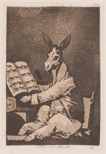 Så langt som hans bedstefar, sent 18.-tidlig 1800-tallet (tryk) af Francisco de Goya
