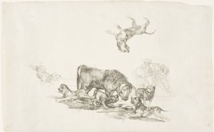 Tyr angrebet af hunde af Francisco Jose de Goya y Lucientes