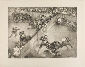 Tyrefægtning i en delt ring, fra The Bulls of Bordeaux af Francisco Jose de Goya y Lucientes