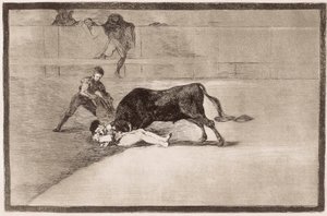 Tyrefægtning: Pepe Hillos uheldige død af Francisco de Goya