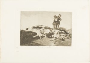 Begrav dem og tier stille, tallerken 18 fra The Disasters of War af Francisco Jose de Goya y Lucientes