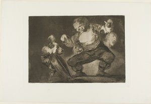 Dancing Giant, fra Disparates, udgivet som plade 4 i Los Proverbios af Francisco Jose de Goya y Lucientes