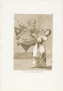 Skrig ikke, din idiot, plade 74 fra Los Caprichos af Francisco Jose de Goya y Lucientes