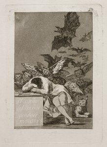 Fornuftens drøm producerer monstre af Francisco Jose de Goya y Lucientes