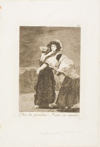 For himlens skyld: og det var hendes mor, plade 16 fra Los Caprichos af Francisco Jose de Goya y Lucientes