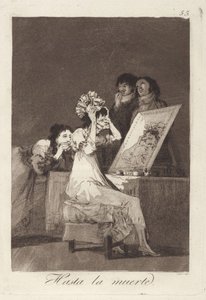 Indtil døden, tavle 55 fra Los Caprichos af Francisco Jose de Goya y Lucientes