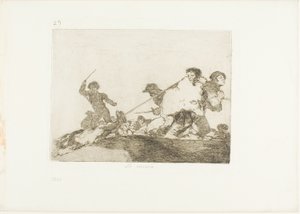 Han fortjente det, plade 29 fra The Disasters of War af Francisco Jose de Goya y Lucientes
