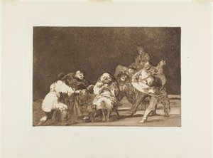 Den, der ikke kan lide dig, vil ærekrænke dig i spøg, plade 17 fra Los Proverbios af Francisco Jose de Goya y Lucientes