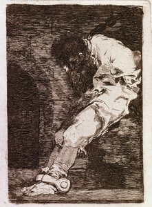 Hvis det er en kriminel, dør han hurtigt (Aquatint, ca. 1810) af Francisco de Goya
