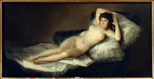 Den nøgne Maja, ca. 1800 (olie på lærred)