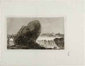 Landskab med vandfald af Francisco Jose de Goya y Lucientes