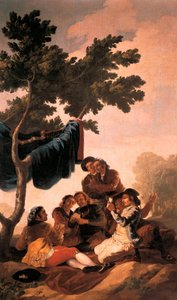 ""Kortspillerne"" Maleri af Francisco de Goya y Lucientes (1746-1828) til et gobelin lavet på Royal Tapestry Manufactory til spisestuen i El Pardo Palace i 1778. Prado Museum. Madrid af Francisco Jose de Goya y Lucientes