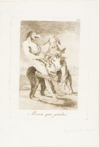 Se hvor højtidelige de er!, tallerken 63 fra Los Caprichos af Francisco Jose de Goya y Lucientes