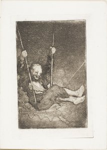 Gammel mand på en gynge af Francisco Jose de Goya y Lucientes