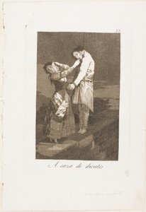Ud på jagt efter tænder, tallerken tolv fra Los Caprichos af Francisco Jose de Goya y Lucientes