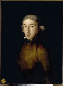Portræt af Leandro Fernandez de Moratin, spansk digter og dramatiker. (olie på lærred af Francisco de Goya