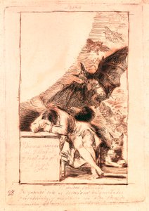Forberedende tegning til nummer 43 i serien "Les caprices" af Francisco de Goya