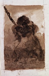 Silhuet af fangekæde (Tegning af Francisco de Goya