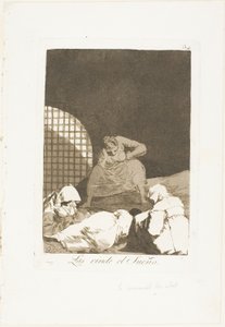 Sleep Overcomes Them, tallerken 34 fra Los Caprichos af Francisco Jose de Goya y Lucientes