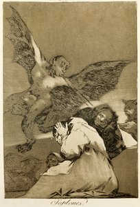Snitches af Francisco de Goya (1746-1828), Radering og akvatinte nummer 48 i serie Capricci (circaprichos)