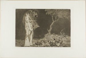 Soldiers Frightened by a Phantom, fra Disparates, udgivet som plade 2 i Los Proverbios af Francisco Jose de Goya y Lucientes