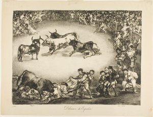 Spansk underholdning, fra The Bulls of Bordeaux af Francisco Jose de Goya y Lucientes