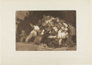 Kattens kløer og den hengivnes dragt - ligesom lasten ofte er klædt i dydens dragt, planche ni fra Los Proverbios af Francisco Jose de Goya y Lucientes