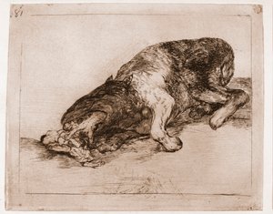 The Disasters of War: Proud Monster! (ætsning fra forberedende tegning af Francisco de Goya