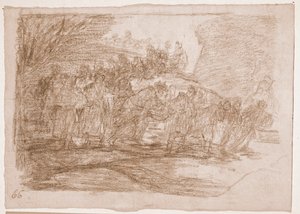 The Disasters of War: De kender ikke vejen (forberedende tegning af Francisco de Goya