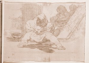 The Disasters of War: Hvilket vanvid! (forberedende tegning af Francisco de Goya