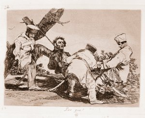 The Disasters of War: Hvorfor (radering fra forberedende tegning af Francisco de Goya