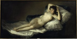 Den nøgne Maja, ca. 1798-1805 (olie på lærred) af Francisco Jose de Goya y Lucientes