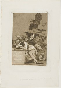 The Sleep of Reason Produces Monsters, plade 43 fra Los Caprichos af Francisco Jose de Goya y Lucientes