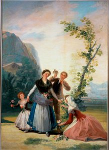 Blomsterpigerne, tegneserie til et billedtæppe (maleri på lærred) af Francisco Jose de Goya y Lucientes