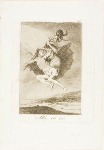 Der går det, tallerken 66 fra Los Caprichos af Francisco Jose de Goya y Lucientes