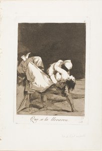 They Carried Her Off!, tallerken otte fra Los Caprichos af Francisco Jose de Goya y Lucientes