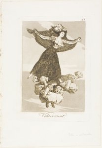 They Have Flown, tallerken 61 fra Los Caprichos (Caprices) af Francisco Jose de Goya y Lucientes