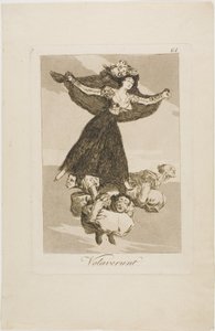 They Have Flown, tallerken 61 fra Los Caprichos af Francisco Jose de Goya y Lucientes