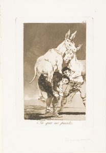 Thou Who Canst Not, tallerken 42 fra Los Caprichos af Francisco Jose de Goya y Lucientes