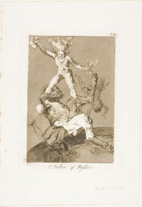 At stige og falde, tallerken 56 fra Los Caprichos af Francisco Jose de Goya y Lucientes