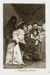 Slug det, hund (Caprichos 58) af Francisco Jose de Goya y Lucientes