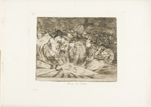Sandheden er død, plade 79 fra The Disasters of War af Francisco Jose de Goya y Lucientes