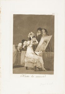 Indtil døden, plade 55 fra Los Caprichos af Francisco Jose de Goya y Lucientes