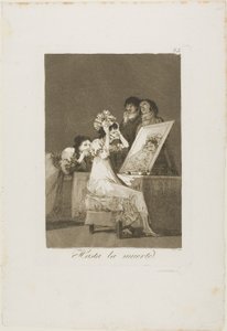 Indtil døden, plade 55 fra Los Caprichos af Francisco Jose de Goya y Lucientes