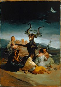 Heksenes sabbat (olie på lærred) af Francisco Jose de Goya y Lucientes
