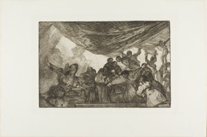 Uden at anbefale sig selv hverken til Gud eller djævelen, plade 15 fra Los Proverbios af Francisco Jose de Goya y Lucientes