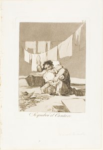 Ja, He Broke the Pot, tallerken 25 fra Los Caprichos af Francisco Jose de Goya y Lucientes